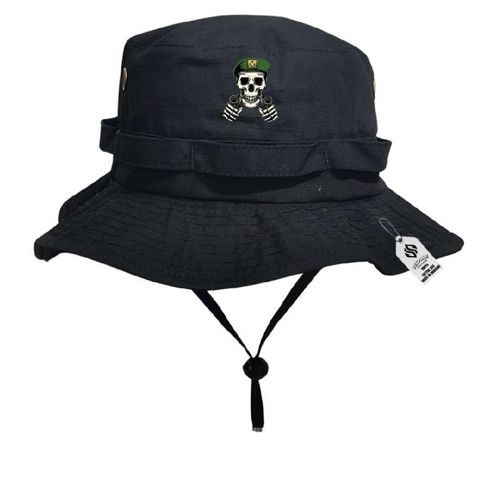PROMO topi rimba terkeren premiu murah  berkualitas!!gambar tengkorak tentara perang memegang bom at