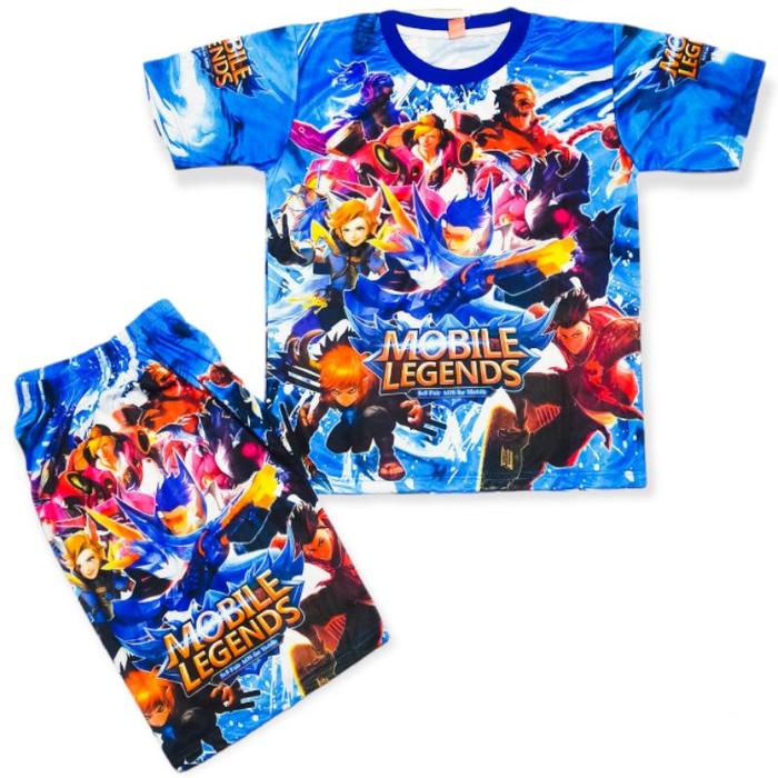 SETELAN BAJU ANAK FULL PRINTING MOBILE LEGENDS THE SERIES/SETELAN BAJU ANAK LAKI LAKI MOBILE LEGENDS