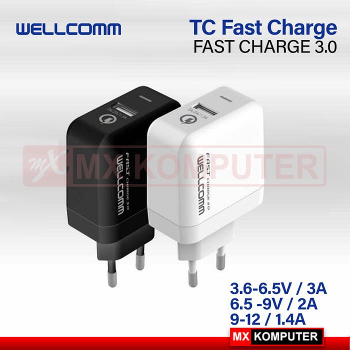 Charger Wellcomm TC Fast Charge 3.0 Kabel Type C