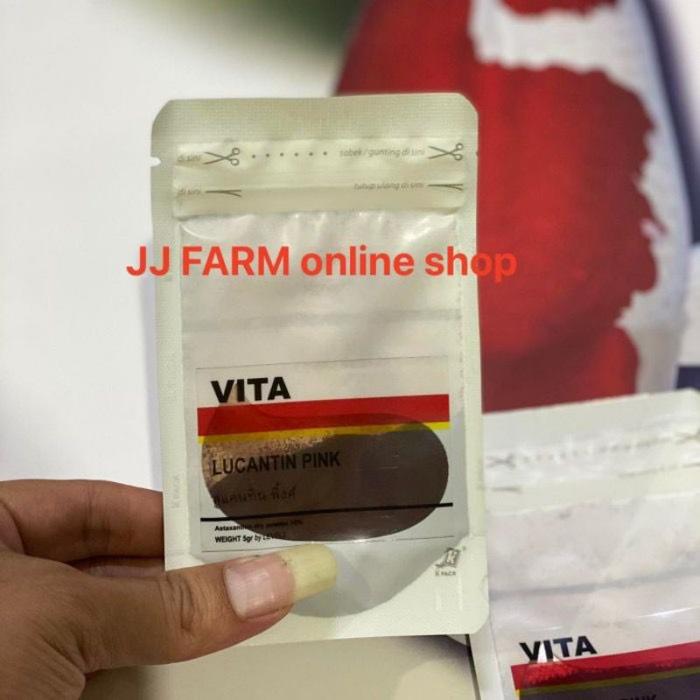 pewarna carophyl lucantin pink base 20gram real jaminan original asli pewarna ikan merah strong