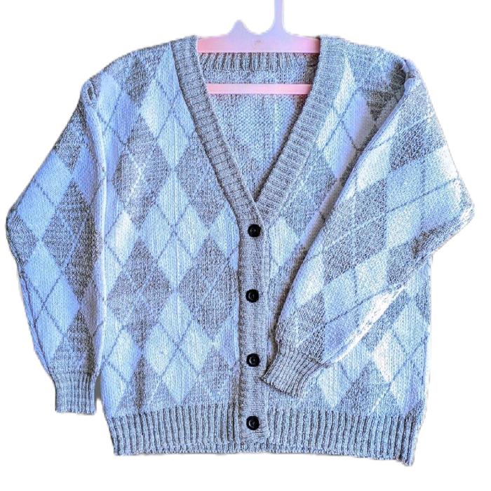 long cardi kancing motif variasi ketupat