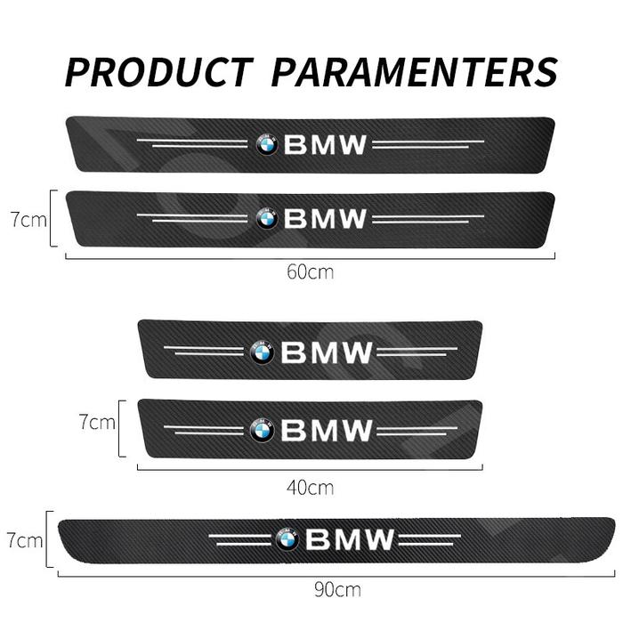 Stiker Strip Pelindung Pintu Mobil Bahan Carbon Fiber Untuk BMW E36 E46 E30 E90 E30 F10 F30 E39 E60 