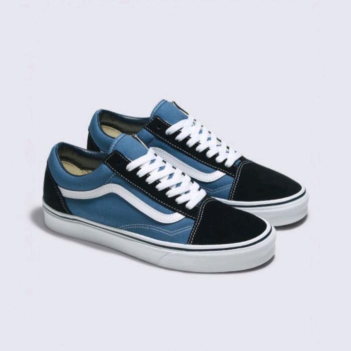 Sepatu Vans Old Skool Classic "Navy White" (BNIBWT) - Sneakers Kasual Lifestyle Outdoor Olahraga Ska