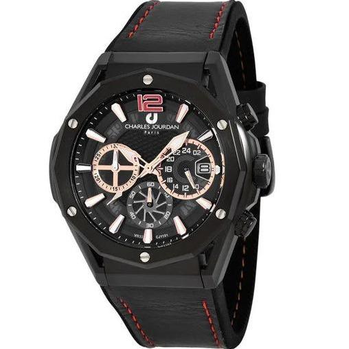 Jam Tangan CHARLES JOURDAN CJ1101-1735C Leather Strap