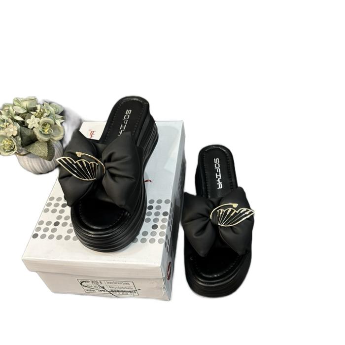 Sandal heels sofiya hitam new Collection High Wanita