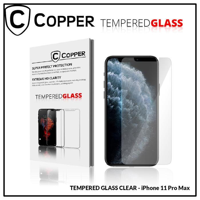 iPhone 11 Pro Max - COPPER Tempered Glass Full Clear