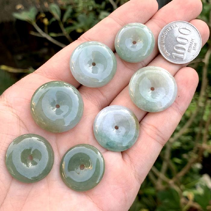 GARANSI GIOK TIPE A ASLI ! liontin giok asli jadeite jade birma type A kalung ukir ukiran koin donat