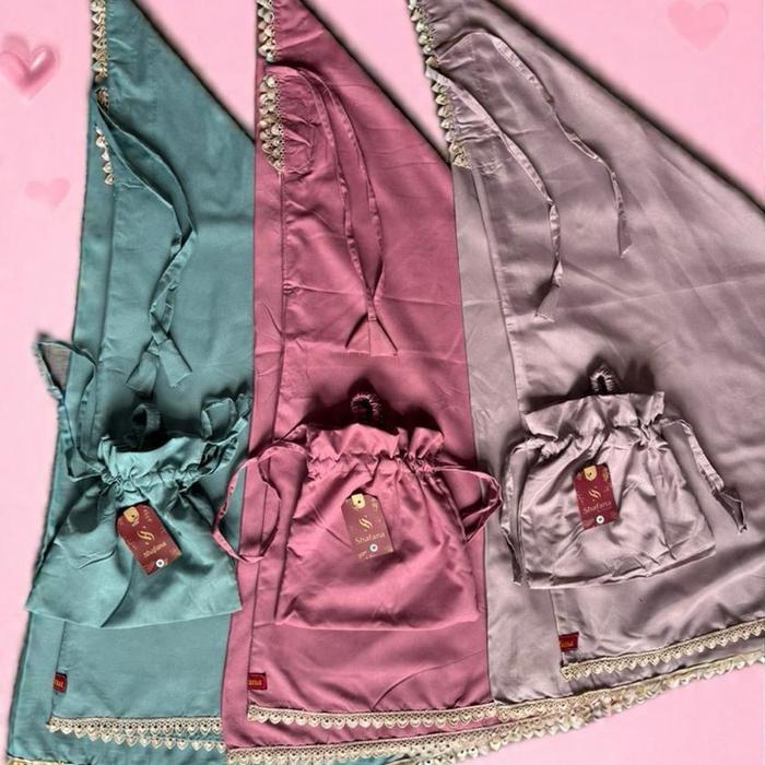 Shafana Mukena Anak Almhyra Series Resleting Mini Lembut Muslim Katun Premium Model 2in1 Bahan Lembu