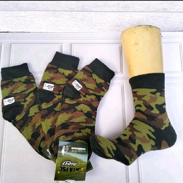 kaos kaki PDI TNI POLRI tebal seebetis Pria Dewasa Panjang Katun Pendek Wanita Motif Hitam Sport Cow