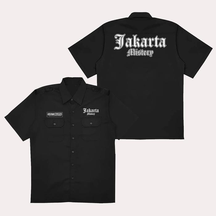 Overcloth Kemeja Workshirt Jakarta Mistery Baju Pdh Hitam
