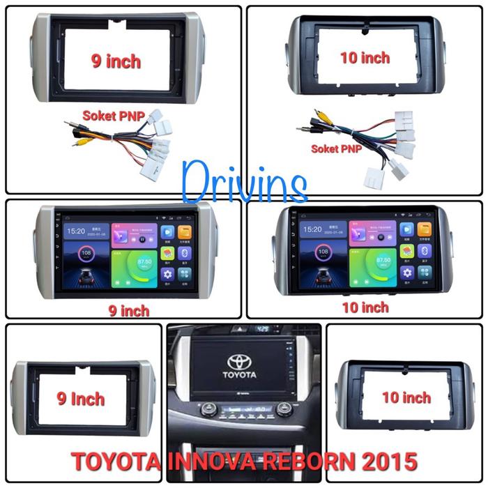 FRAME HEAD UNIT DOUBLE DIN ANDROID INNOVA REBORN 9” INCH DAN 10” INCH