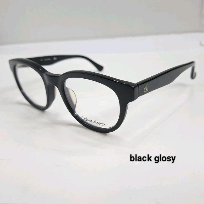 frame kacamata pria wanita bulat CK5887 asetat bisa lensa Blueray Photocromic Bluecromic