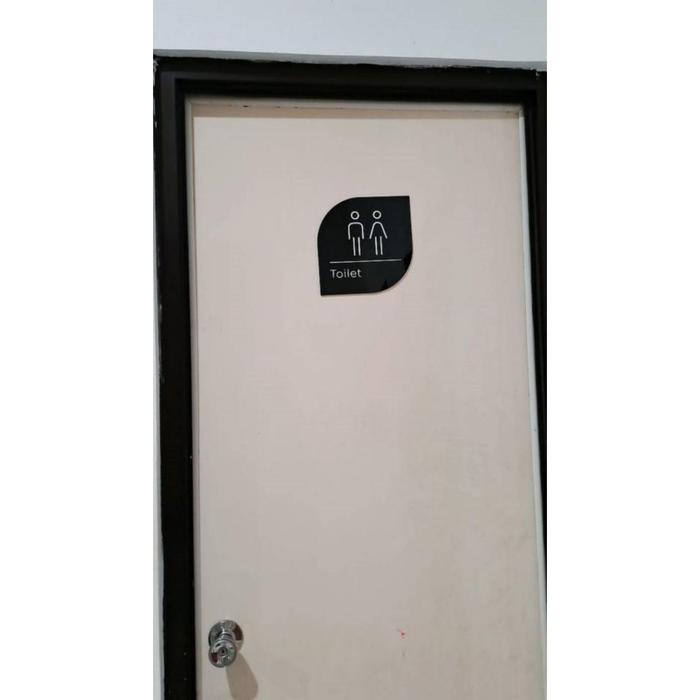 Sign Board Toilet Unisex Signage Toilet Akrilik Sign Wc Acrylic