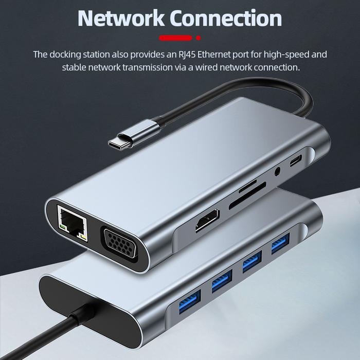 HDMI-compatible VGA Card Reader Powered Splitter Extension