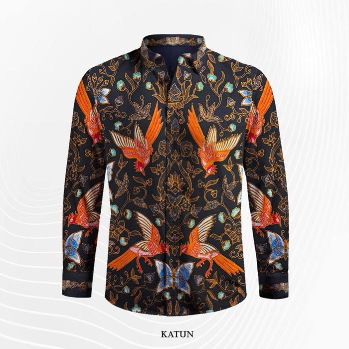 Kain batik tulis asli bahan batik berpola kemeja atasan lengan panjang motif Mandala Exclusive