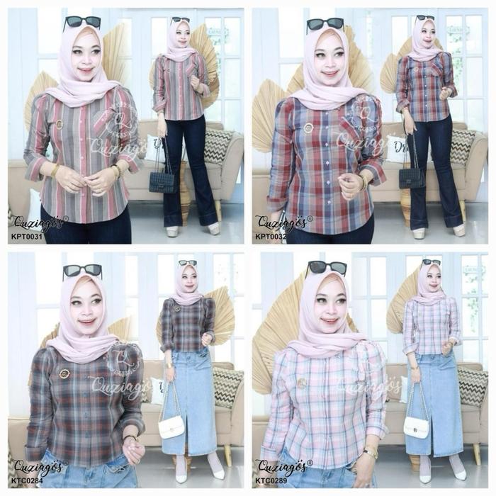 ATASAN KEMEJA QUZIAGOS ORIGINAL KEMEJA WANITA KATUN