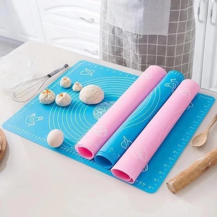 SGM SHOP Kecil 30x40cm Alas adonan kue Alas Silikon Super Jumbo Mat Pastry Scale Matras Adonan