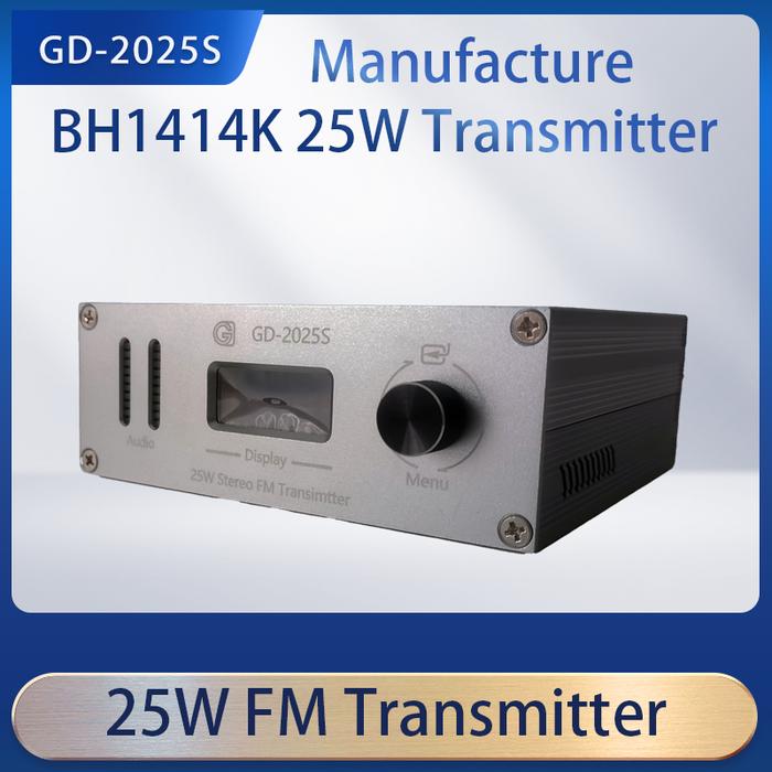 76Mhz-96Mhz GD-2025S 25W FM Transmitter FM PLL Transmitter Stereo FM Broadcasting Continuous Output