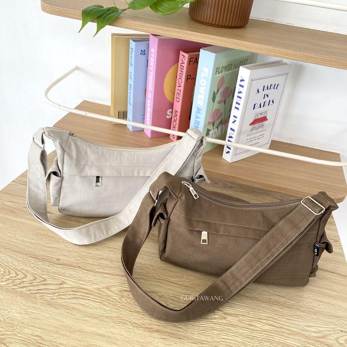 [GURITAWANG] Slingbag Ruby Bag Kanvas Tas Selempang & Bahu Kasual Wanita Canvas Cewek