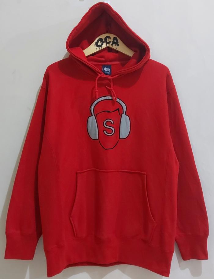 Hoodie StussY Headphone Bordir Second Original