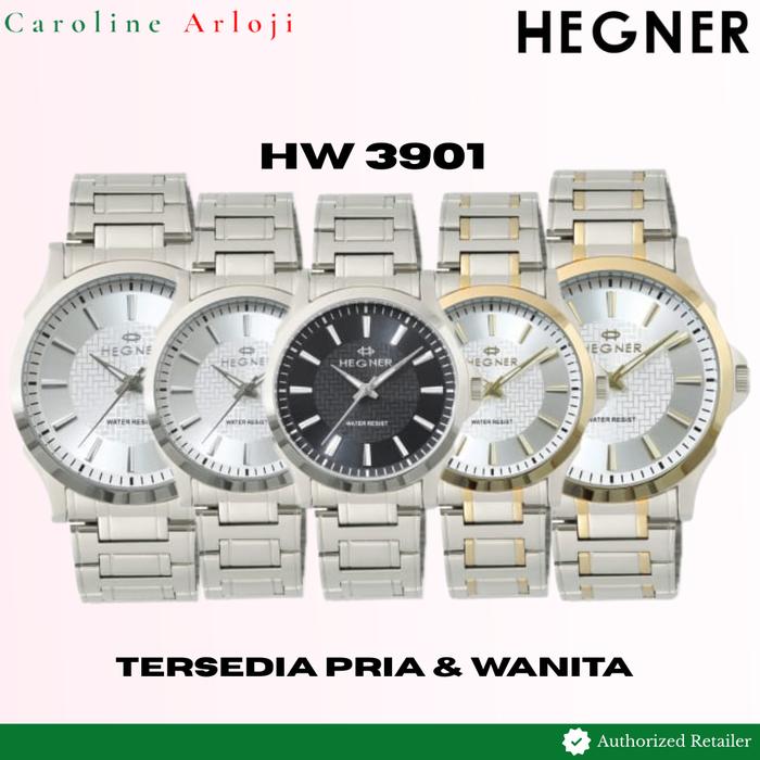 Jam Tangan Pria Wanita Hegner HW3901 / HW 3901 Original Garansi Resmi Rantai