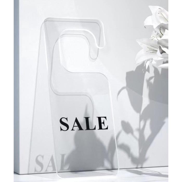 Gantungan Hangtag Display Baju Butik New Arrival & Sale Hangtag Butik Akrilik Premium