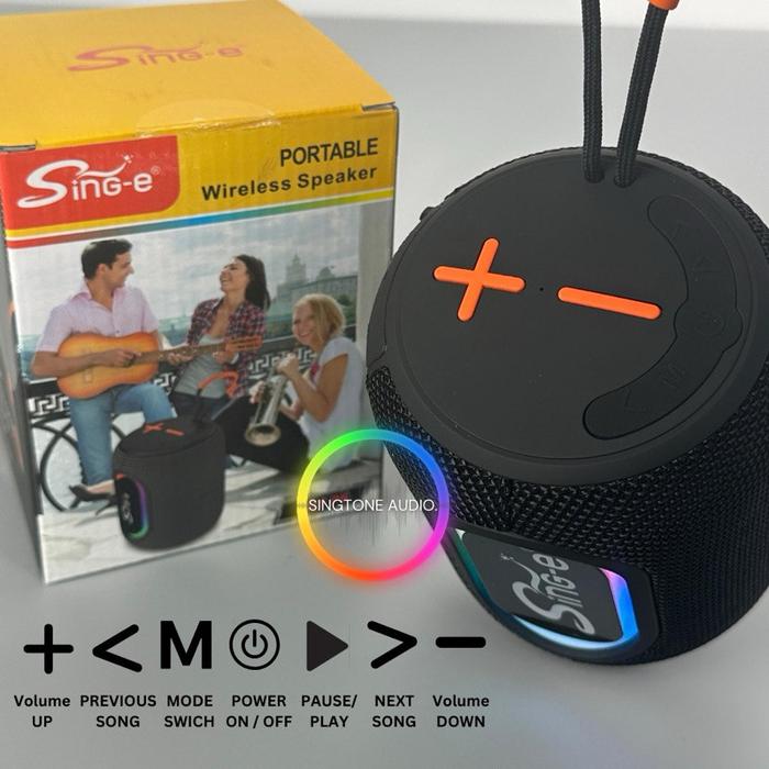 [SINGTONE AUDIO] Speaker Mini Wireless Portable Bluetooth ZQS-P6 Original Sing-e Suara Jernih Bass B