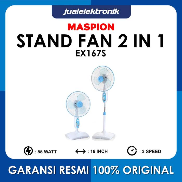 Maspion Stand Fan 16 inch 2in1 – EX167S