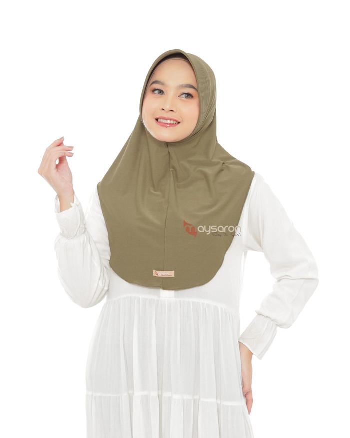 Maysaron Hijab Sport Size M Medium Menutup dada Kerudung Bahan Spandex Jersey Pad Busa Tebal  Sporty