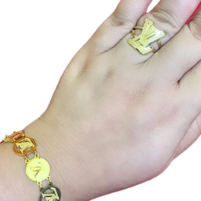 Set gelang dan cincin titanium