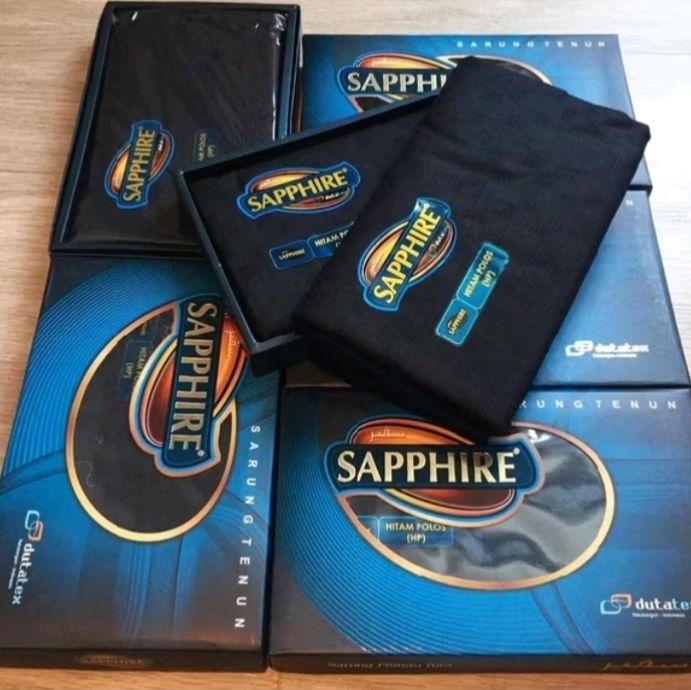 TOKO SS BUSANA ID.10-NEW Sarung safir hitam polos original-sarung pria buat lebaran-sarung tenun pre