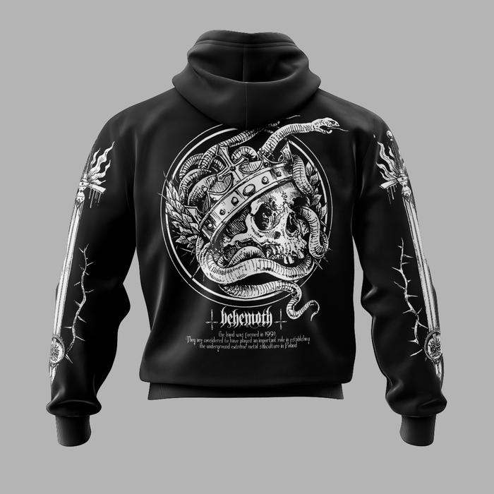 Jaket BEHEMOTH / Hoodie BEHEMOTH / Sweater BEHEMOTH Zipper Bahan Fleece Tebal 280gsm