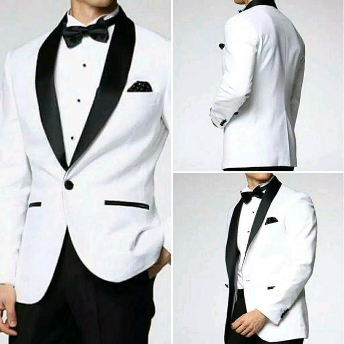 Jas putih pria- Blazer formal pria/jas wedding pria