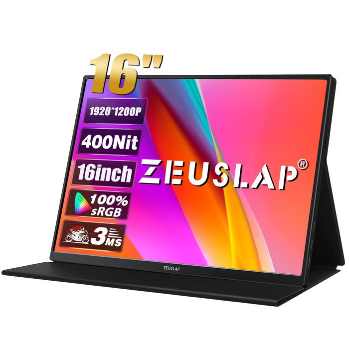 ZEUSLAP Z16Lite 16inch Portable Monitor 1200P 100percent SRGB Gaming