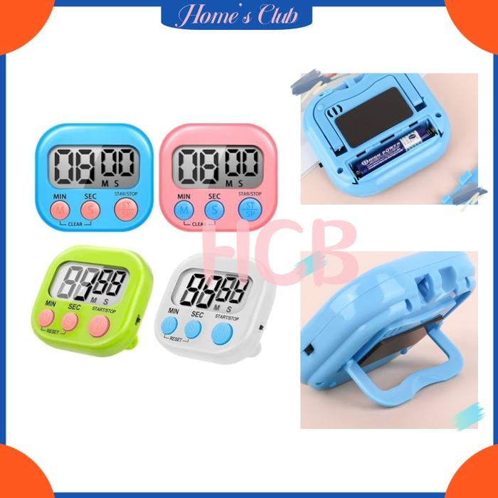 HCB Digital Timer Kitchen / Alarm Stopwatch Dapur Masak / Mini Lcd Alarm Timer Masak Dapur Clock Sto