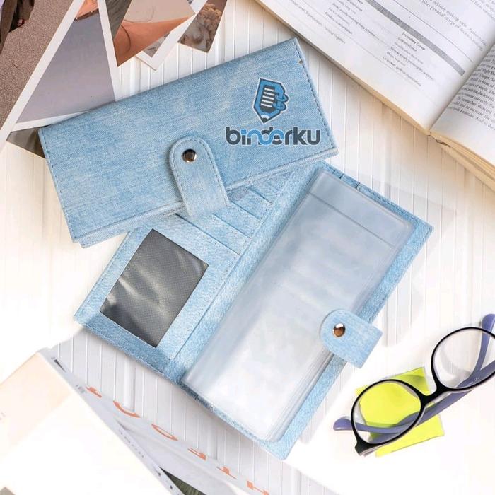 Binderku MHA Dompet Keuangan Premium Leather Denim Budgeting Wallet Money Plan Wallet Dompet Wanita 