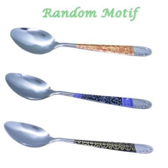 *SENDOK MAKAN MOTIF BATIK & STAINLESS PERLUSIN