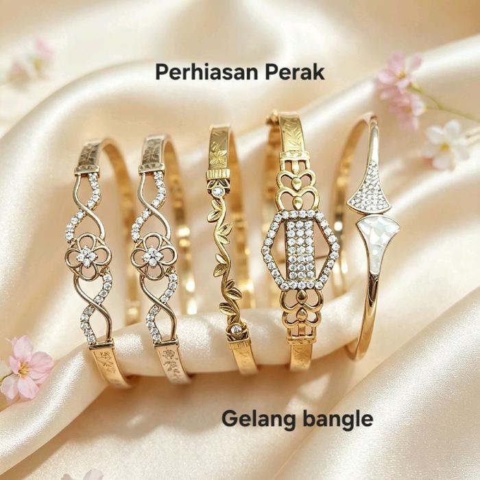Gelang Perak 925.Gelang Bangle Variasi