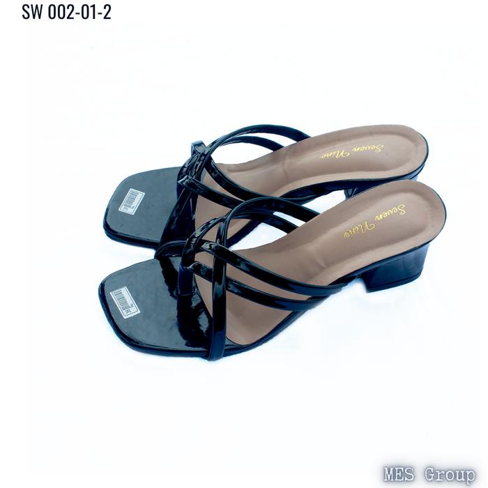 Sendal Heels Wanita Model Terbaru Minimalis & Elegant - SW002-01 Hitam