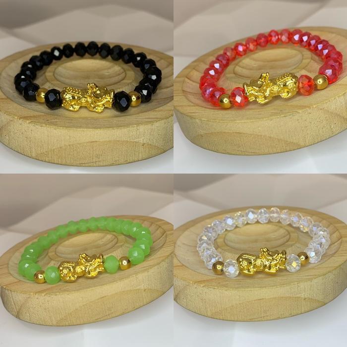 Gelang kristal naga emas/ gelang kekinian/gelang terbaru