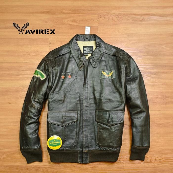 vintage avirex leather type A-2 bomber jacket