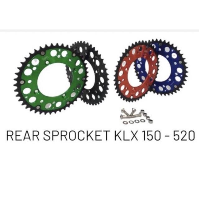 GIR BELAKANG KLX 150 ROZ 520 44, 46, 48, 50 SPROCKET GIR