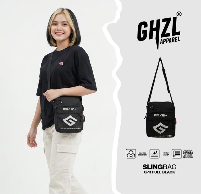 Tas selempang cowok sling bag pria distro ghazael limited Slingbag unisex Tali Bisa Diatur erigo  sl