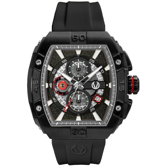Jam Tangan CHRIST VERRA CV 53606G-36 BLK Rubber Strap