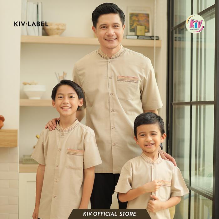 Sale Kiv Sarimbit Cream Bayanaka Series Lebaran Baju Muslim Raya Keluarga Family Set Couple Gamis Pa