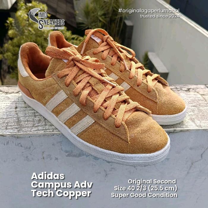 Adidas Campus ADV Orange Jingga Putih Sepatu Sneakers Original