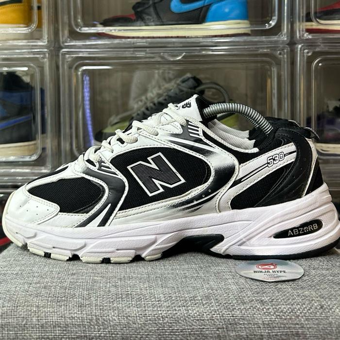 NB 530V2 WHITE BLACK , NB 530 WHITE BLACK , SNEAKERS , SEPATU , SHOES