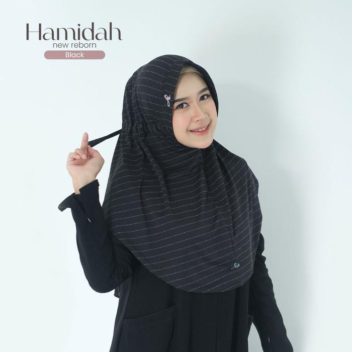 Azamka - Hamidah Bergo - Jilbab Instan Oval Motif Pattern Polkadot Premium - Hijab Best Seller Tali 