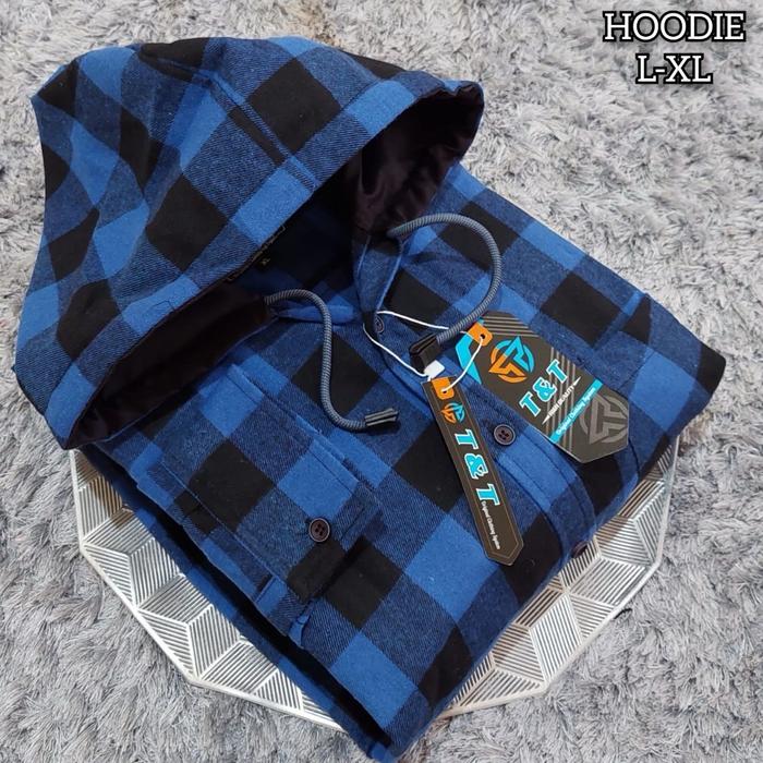 flanel Hoodie lengan panjang ukuran M L XL flanel Hoodie pria flanel Hoodie terbaru