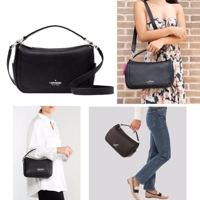 TAS KS SMOOSH CROSSBODY PEBBLED LEATHER